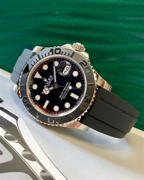 rolex yacht-master 42 white gold/oysterflex bracelet